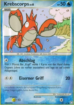 Pokémon-Karte Krebscorps 089/146