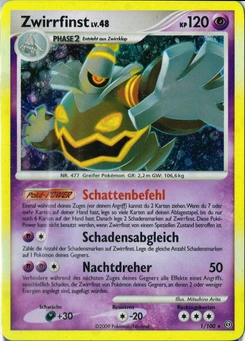 Pokémon-Karte Zwirrfinst 001/100