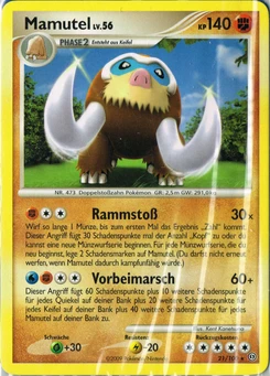 Pokémon-Karte Mamutel 021/100