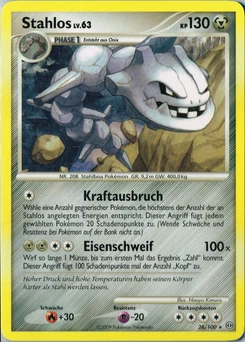 Pokémon-Karte Stahlos 028/100