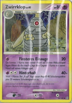 Pokémon-Karte Zwirrklop 034/100