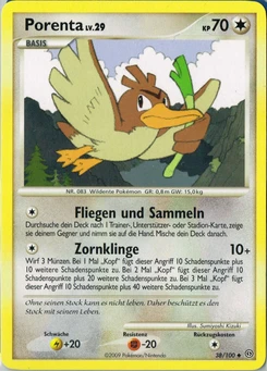 Pokémon-Karte Porenta 038/100