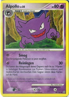 Pokémon-Karte Alpollo 040/100
