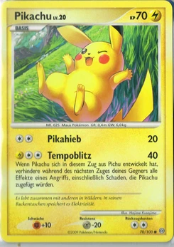 Pokémon-Karte Pikachu 070/100