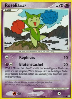Pokémon-Karte Roselia 072/100