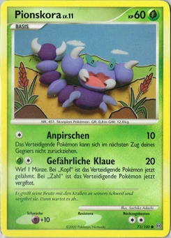 Pokémon-Karte Pionskora 073/100