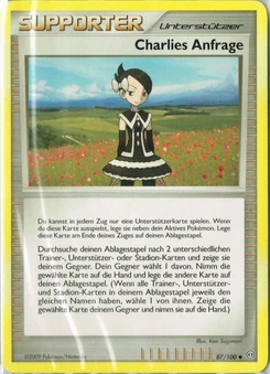 Pokémon-Karte Charlies Anfrage 087/100
