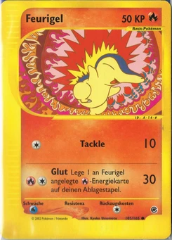 Pokémon-Karte Feurigel 105/165