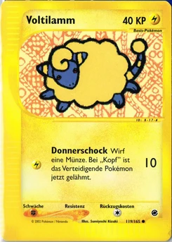Pokémon-Karte Voltilamm 119/165