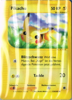 Pokémon-Karte Pikachu 124/165