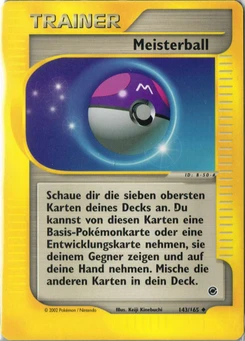 Pokémon-Karte Meisterball 143/165