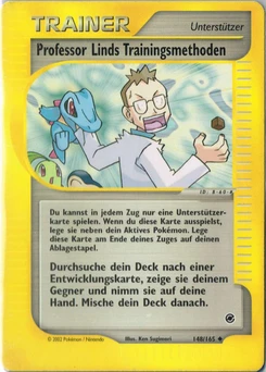Pokémon-Karte Professor Linds Trainingsmethoden 148/165