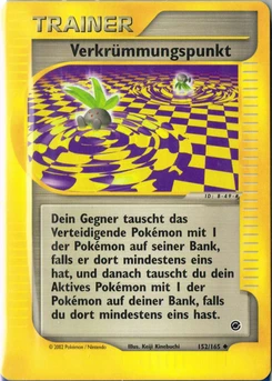 Pokémon-Karte Verkrümmungspunkt 152/165