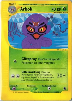 Pokémon-Karte Arbok 035/165