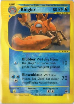 Pokémon-Karte Kingler 050/165
