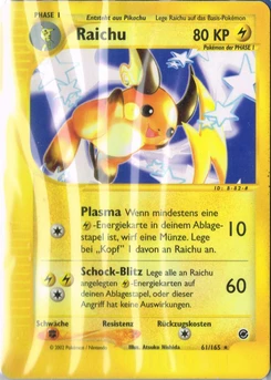 Pokémon-Karte Raichu 061/165