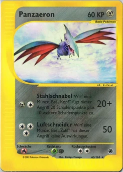 Pokémon-Karte Panzaeron 063/165