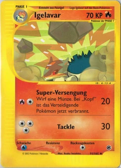 Pokémon-Karte Igelavar 091/165