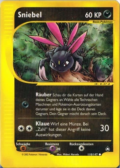 Pokémon-Karte Sniebel 110/147