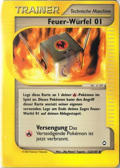 Pokémon-Karte Feuer-Würfel 01 122/147
