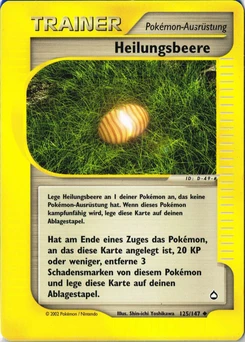 Pokémon-Karte Heilungsbeere 125/147