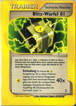 Pokémon-Karte Elektro-Würfel 01 127/147