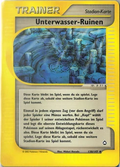 Pokémon-Karte Unterwasser-Ruinen 138/147