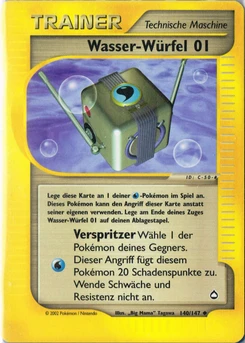 Pokémon-Karte Wasser-Würfel 01 140/147