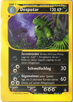 Pokémon-Karte Despotar 040/147