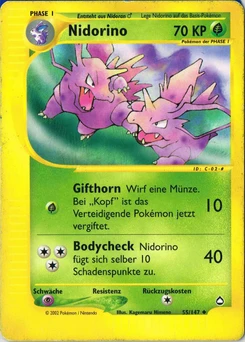 Pokémon-Karte Nidorino 055/147
