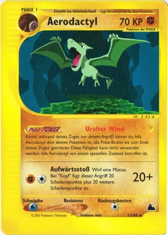 Pokémon-Karte Aerodactyl 001/144