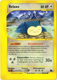 Pokémon-Karte Relaxo 100/144