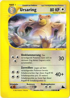Pokémon-Karte Ursaring 110/144