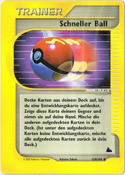 Pokémon-Karte Schneller Ball 124/144