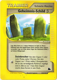Pokémon-Karte Geheimnis-Schild ß 134/144