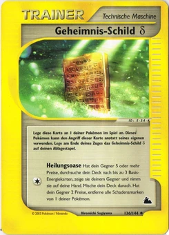 Pokémon-Karte Geheimnis-Schild (Delta) 136/144
