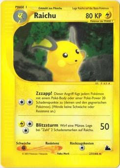 Pokémon-Karte Raichu 027/144