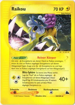 Pokémon-Karte Raikou 028/144