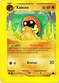 Pokémon-Karte Kabuto 037/144