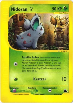 Pokémon-Karte Nidoran W 081/144