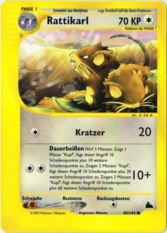 Pokémon-Karte Rattikarl 089/144