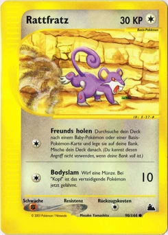 Pokémon-Karte Rattfratz 090/144