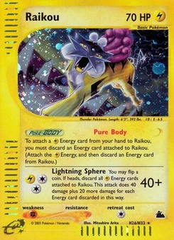 Pokémon-Karte Raikou H26