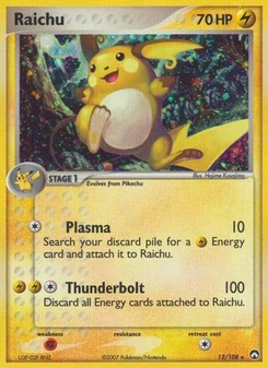 Pokémon-Karte Raichu 012/108