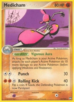 Pokémon-Karte Meditalis 034/108
