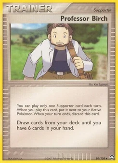 Pokémon-Karte Professor Birk 080/108
