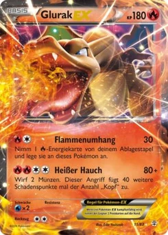 Pokémon-Karte Glurak EX 011/117