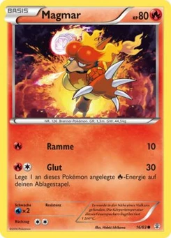 Pokémon-Karte Magmar 016/117