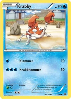 Pokémon-Karte Krabby 021/117