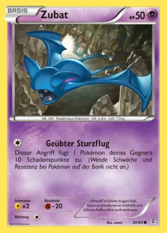 Pokémon-Karte Zubat 030/117